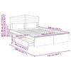 vidaXL Storage Bed with Headboard White 140 x 200 cm Engineered Wood