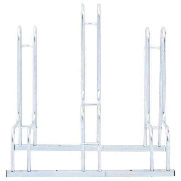vidaXL Bicycle Stand for 3 Bikes Floor Freestanding Galvanised Steel