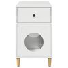 vidaXL Cat House Gloss White 72 x 42.5 x 70 cm Engineered Wood
