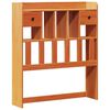 vidaXL Bookcase Bed without Mattress Wax Brown 75x190 cm Small Single Solid Wood Pine