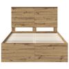 vidaXL Bed Frame Artisian Oak 120 x 200 cm Solid Pine Wood