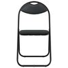 vidaXL Folding Chair 2 pcs Black 48 x 43.5 x 81 cm Faux Leather