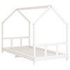 vidaXL Kids Bed Frame White 90x200 cm Solid Wood Pine