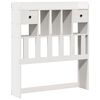 vidaXL Bookcase Bed without Mattress White 75x190 cm Small Single Solid Wood Pine