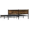 vidaXL Metal Bed Frame without Mattress Smoked Oak 200x200 cm