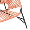 vidaXL Garden Egg Chair Black and Orange Poly Rattan