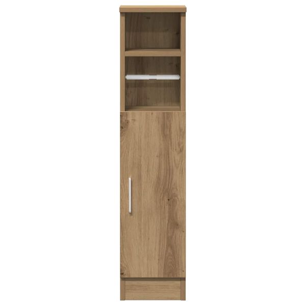 vidaXL Bathroom Cabinet with Roll Holder Artisan Oak 20.5x22x90 cm