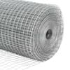 vidaXL Fence Post Silver 100 x 0.5 m (16 x 16 mm mesh) Steel