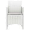 vidaXL Garden Chair 4 pcs White 53 x 49 x 85 cm Polypropylene