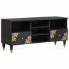 vidaXL TV Cabinet with Drawer Black 100 x 33 x 46 cm Solid Mango Wood