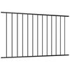 vidaXL Fence Panel Powder-coated Steel 1.63x1.25 m Black