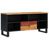 vidaXL TV Cabinet 100x33x46 cm Solid Wood Acacia&Engineered Wood