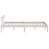 vidaXL Bed Frame without Mattress White Solid Wood 160x200 cm