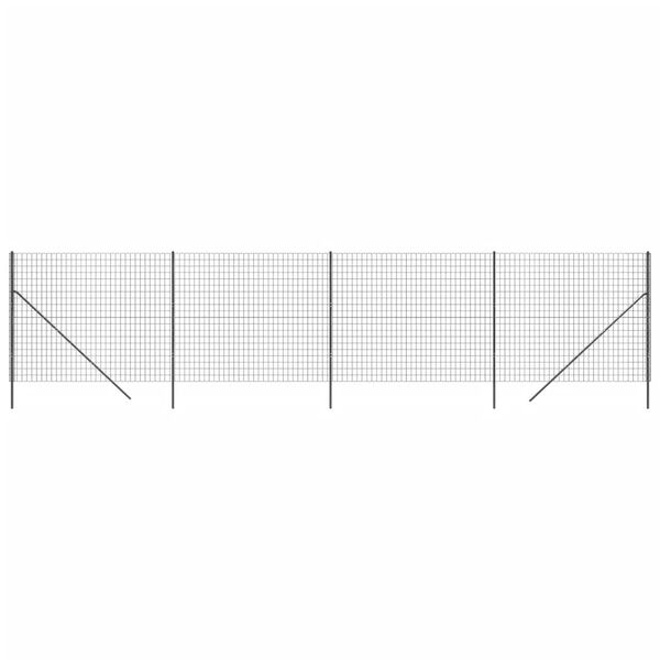 vidaXL Wire Mesh Fence Anthracite 1.8x10 m Galvanised Steel