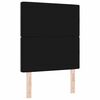 vidaXL LED Headboard with LED Strip Lights Black 80 cm Polyester