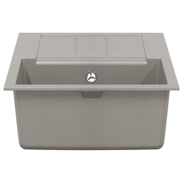 vidaXL Sink Grey 780 x 500 mm 80% Quartz and 20% Resin