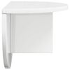 vidaXL Wall Shelf High Gloss White 48 x 24 x 24 cm Engineered Wood