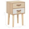vidaXL Bedside Cabinet with 2 Drawers 30x25x49.5 cm Solid Pinewood