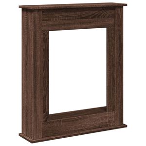 vidaXL Fireplace Surround Brown Oak 75x20x87.5 cm Engineered Wood