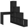 vidaXL Corner Desk Black Oak Engineered Wood 101.5 x 149.5 x 149.5 cm