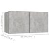 vidaXL 5 Piece TV Cabinet Set Concrete Grey Engineered Wood
