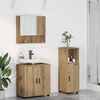 vidaXL Bathroom Furniture Set Wall-mounted with Door 3 pcs Artisan Oak