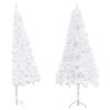 vidaXL Corner Artificial Christmas Tree White 240 cm PVC