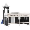 vidaXL Kids' Loft Bed with Tower without Mattress White&Black 80x200cm