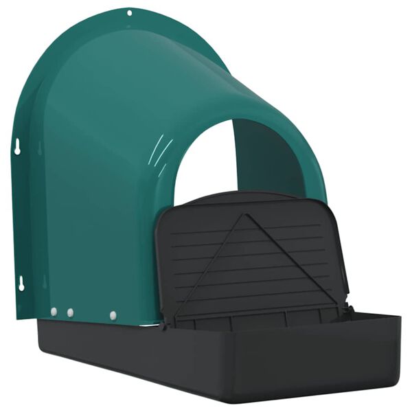 vidaXL Chicken Nesting Boxes 4 pcs Wall-Mounted Dark Green Plastic