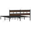vidaXL Bed Frame without Mattress with Headboard Brown Oak 180x200 cm Super King