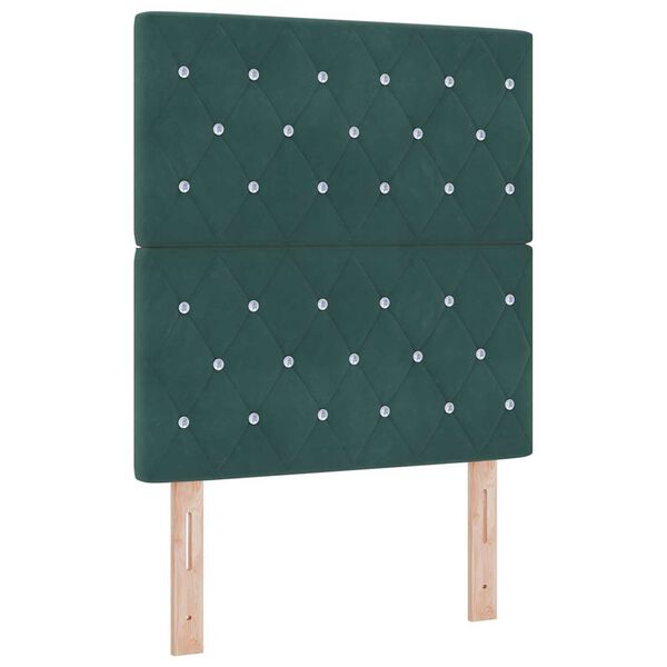 vidaXL Headboard with Headboard Dark Green 80 cm Faux Leather
