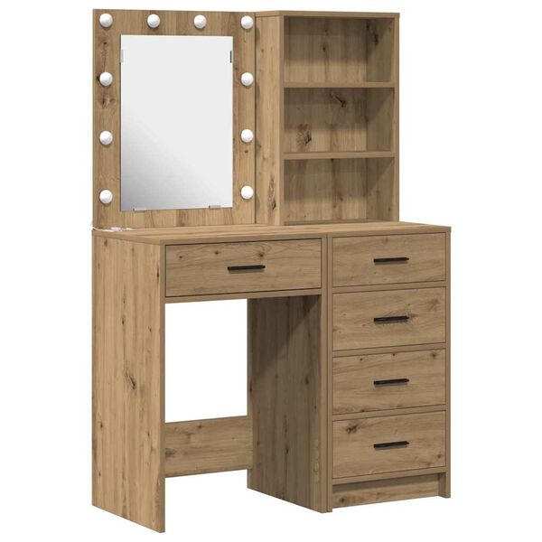 vidaXL Dressing Table 2 pcs Brown 50 x 41 x 135 cm Engineered wood