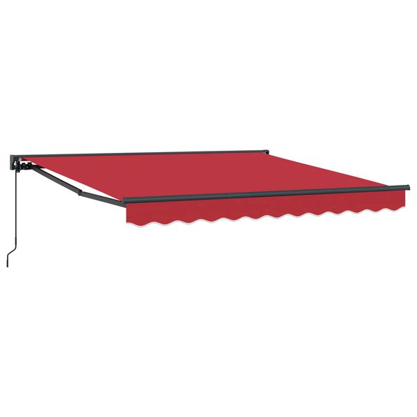 vidaXL Retractable Awning Manual Red 300 x 250 cm Aluminium and Fabric