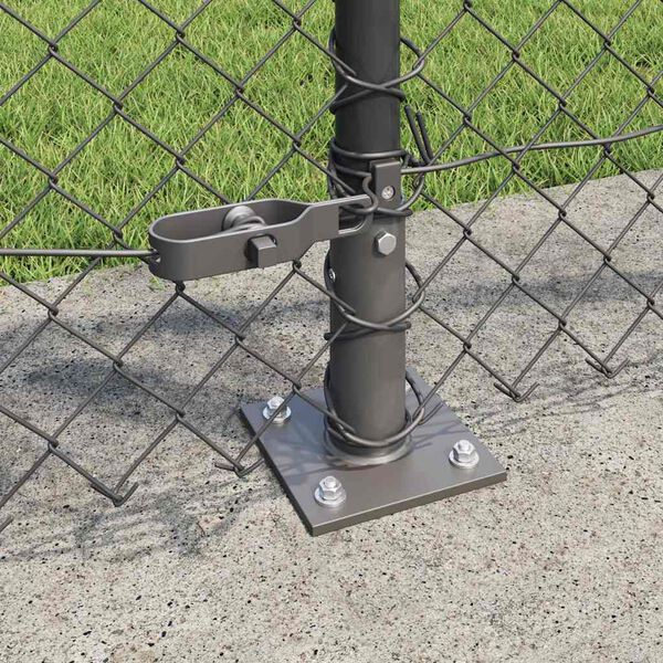 vidaXL Fence Post Grey 25 x 0.8 m (60 x 60 mm mesh) Steel