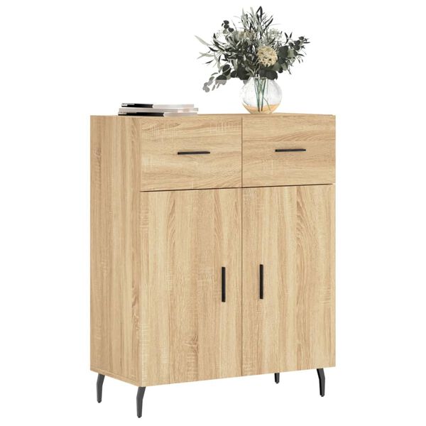 vidaXL Sideboard Sonoma Oak 69.5x34x90 cm Engineered Wood