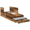 vidaXL Storage Bed Frame with Drawer Old Wood 75 cm Engineered Wood