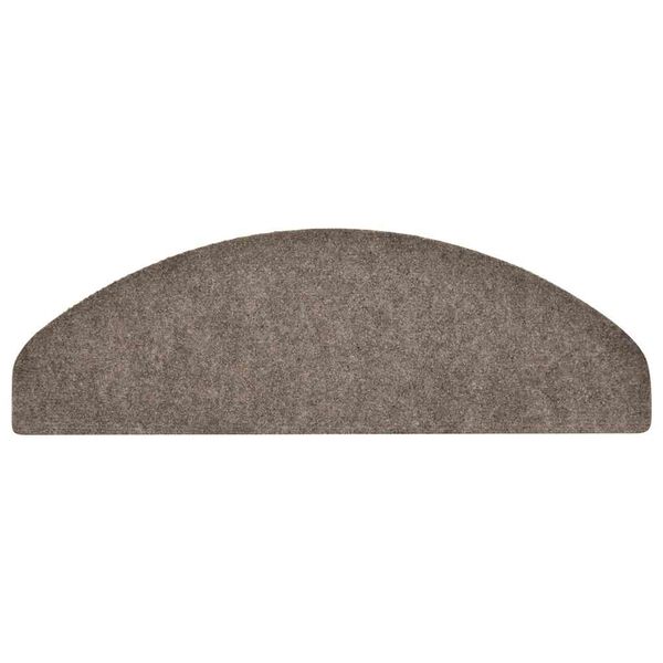 vidaXL Stair Mats Self-adhesive 30 pcs 65x21x4 cm Beige Half Round Large