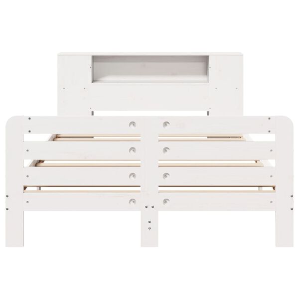 vidaXL Bed Frame without Mattress White 140x200 cm Solid Wood Pine
