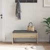 vidaXL Hall Bench with Cushion Sonoma Oak 83 x 38 x 40 cm