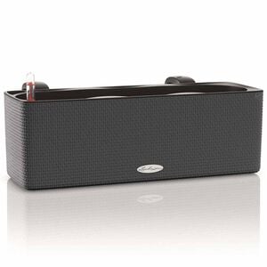 LECHUZA Planter "CUBE color triple" with Brackets Anthracite 13684