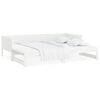 vidaXL Pull-out Day Bed without Mattress White 2x(80x200) cm