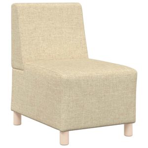 vidaXL Modular Sofa Unit Armless Cream 55 cm Fabric