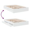 vidaXL Bed Frame with Drawers without Mattress White 120x200 cm