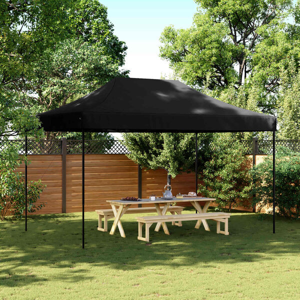 vidaXL Party Tent Folding Black 292 x 440 x 315 cm Oxford Fabric