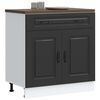 vidaXL Kitchen Base Cabinet Kalmar Black Engineered Wood