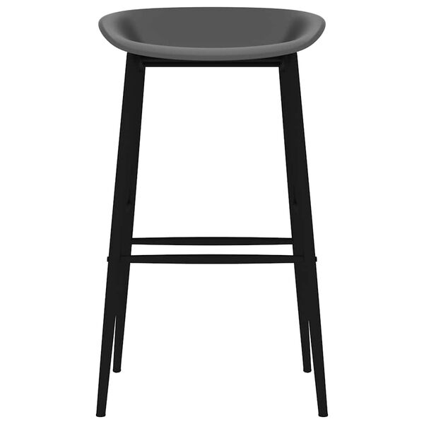 vidaXL Bar Chairs 2 pcs Grey