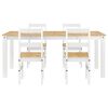 vidaXL 5 Piece Dining Set Panama White Solid Wood Pine