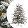 vidaXL Artificial Hinged Christmas Tree White 150 cm PE and PVC