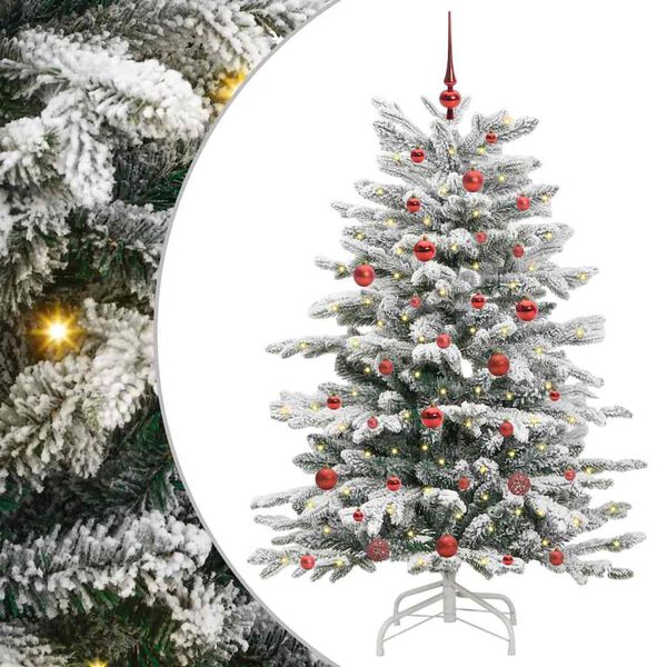 vidaXL Artificial Hinged Christmas Tree White 150 cm PE and PVC