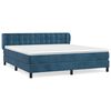 vidaXL Box Spring Bed with Mattress Dark Blue 160x200 cm Velvet